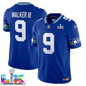 Mens or Youths Choose Kenneth Walker III Super Bowl LX Stitched Jersey Royal Vap